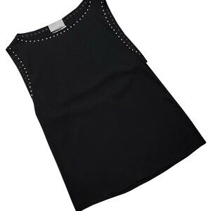 Silk Studded Women's Black Drape Top